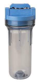 Pentair 10" VIH Filter Housing Clear Blue 3/4" Port With Pressure Relief