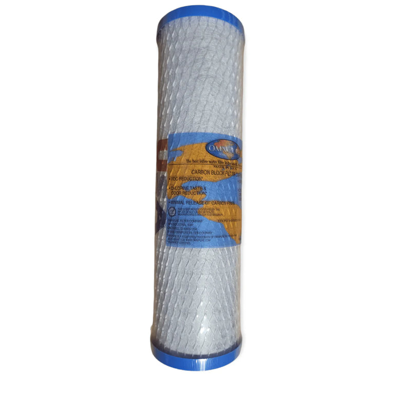 Omnipure 9.75" x 2.5" 1 Micron Carbon Phosphate Block Filter