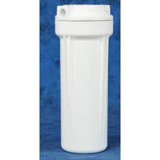 QMP 10" Blue White Filter Housing 1/4" Port White Cap