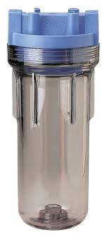 Pentair 10" Clear Blue Filter Housing 3/4" Port Without Pressure Relief Mount Cap