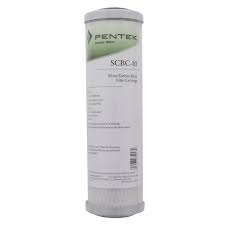 Pentair SCBC Series 10" x 2.5" 0.5 Micron Silver Carbon Block Filter