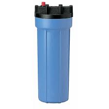 Pentair 10" Slim Line Housing 1/2" Port Blue Black With Pressure Relief