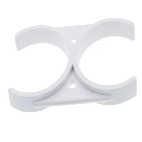 AXEON White Double Clip – 2.5" × 2.5"