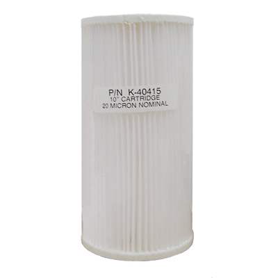 Unicel 4 5/8" x 9 3/4" Pleated Polypropylene 20 Micron Filter Cartridge
