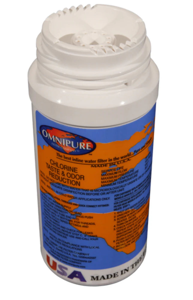 Omnipure 6" x 2.5" Q-Series Carbon Block with Phohsphate Filter 10 MICRON