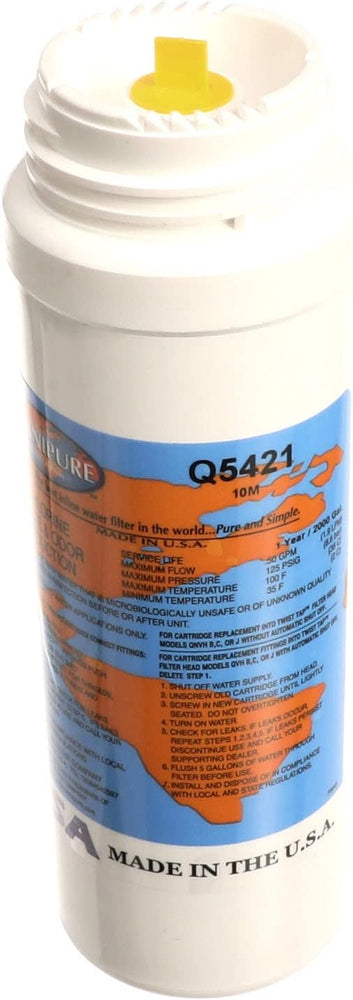 Omnipure 8" x 2.5" Q-Series 10 Micron Carbon Block